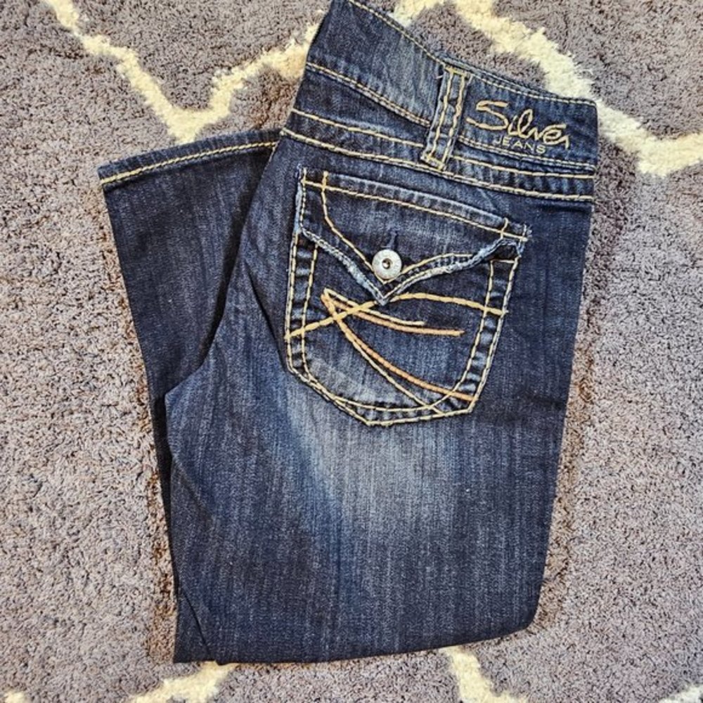 Silver Mckenzie Capri‎ Med Wash Fade Women's W32